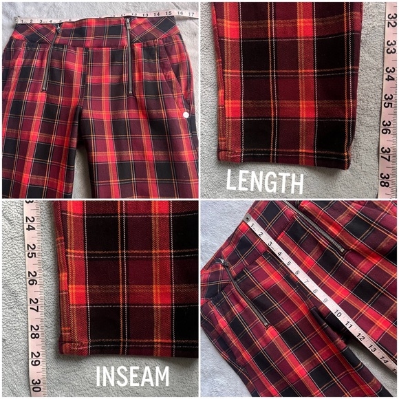 Scotch & Soda Maison Scotch Modern Classics Tartan Plaid Punk Zipper Skinny Pant - Picture 15 of 15